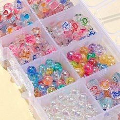 5 Style Transparent Acrylic Enamel Beads&nbsp;MACR-FS0001-23