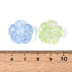透明なアクリルビーズ  花  ミックスカラー  19.5x19.5x9.5mm  穴：2.5mm  約230個/500g&nbsp;OACR-N150-39