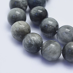 Natural Hawk's Eye Beads Strands&nbsp;G-L478-02-12mm