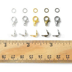 DIYジュエリー作りの発見キット  亜鉛合金カニカンを含む  アイロンオープン丸カン＆ボールチープ  ミックスカラー  1675個/箱&nbsp;DIY-FS0004-85