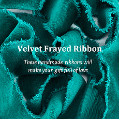 10 Yards Velvet Frayed Ribbon&nbsp;SRIB-WH0011-226C