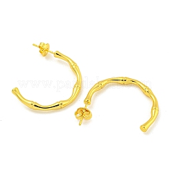 304ステンレススチールイヤリング  半円  18KGP本金メッキ  30x3mm&nbsp;EJEW-R161-11G