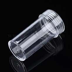 カラムポリスチレンビーズ貯蔵容器  ジュエリービーズ用小さなアクセサリー  透明  4.9x2.5cm  内径：2のCM&nbsp;CON-N011-017