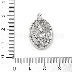 合金ペンダント  オーバル  アンティークシルバー  26x16x3mm  穴：1.8mm  約375個/1000g&nbsp;FIND-E051-01AS-04