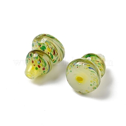 ランプワークビーズ  ヒョウタン  ミックスカラー  21.5~22x16~16.5mm  穴：2mm&nbsp;LAMP-C018-01