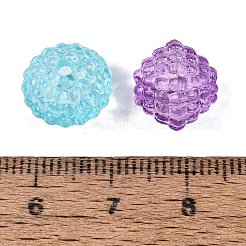 透明プラスチックビーズ  テクスチャーロンデル  ミックスカラー  12x11mm  穴：2mm  約780個/500g&nbsp;KY-N025-65B