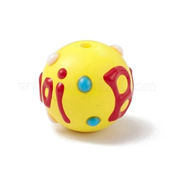 Opaque Painted Glass Beads&nbsp;LS-GLAA-B001-01A