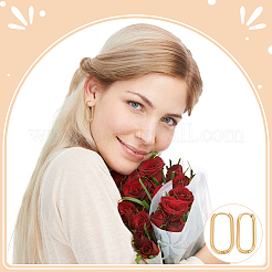 16Pcs Ion Plating(IP) 304 Stainless Steel Hoop Earrings for Women&nbsp;EJEW-UN0003-01