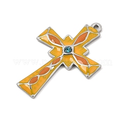304 Stainless Steel with Orange Enamel Pendants&nbsp;SA-CBAA487-07P