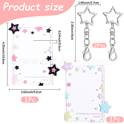 2Pcs 2 Colors Acrylic Name Card Holders&nbsp;AJEW-BM0001-35