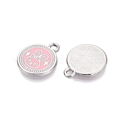 Rack Plating Alloy Enamel Pendants&nbsp;ENAM-N070-01C-02P-02