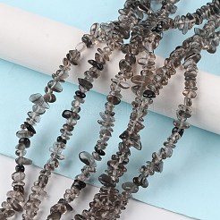 天然氷オブシディアンビーズ連売り  チップ  1.5~4.5x3~13x2.5~8mm  穴：0.6mm  30.94~31.97インチ（78.6~81.2cm）&nbsp;G-G0003-B03