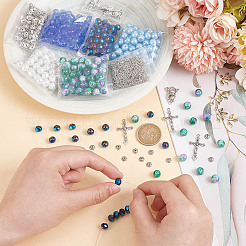 DIY Rosary Beaded Style Necklaces Bracelet Making Kit&nbsp;DIY-AR0003-71