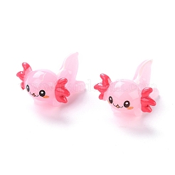 樹脂デコデンカボション  海洋動物シリーズ  アホロートル  ピンク  24.7x22.4x15.5mm&nbsp;RESI-I043-05