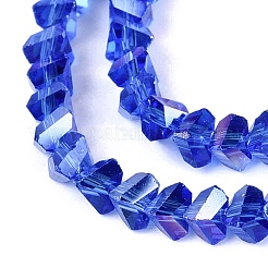 Electroplate Transparent Glass Beads Strands&nbsp;EGLA-Q139-01A-A24