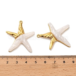 304ステンレスペンダント  スター  アクリルと  イオンプレーティング（ip）  18KGP本金メッキ  36x31x5mm  穴：1.6mm&nbsp;STAS-C152-03G