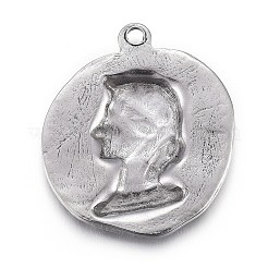 304 Stainless Steel Pendants&nbsp;STAS-P218-02B