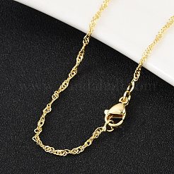 Brass Singapore Chains Necklace for Women&nbsp;NJEW-P265-07G