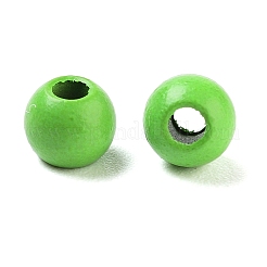 スプレー塗装された202個のステンレススチールビーズ  ラウンド  ライムグリーン  4x3mm  穴：1.5mm&nbsp;STAS-G340-01D