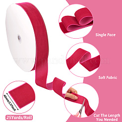 25 Yards Single Face Velvet Ribbons&nbsp;SRIB-TAC0003-01D