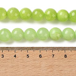 ナチュラルグリーン方解石ビーズ連売り  染め  スムーズなラウンド  10mm  穴：1.2mm  約39個/連  15.35''（39センチメートル）&nbsp;GG-NH0008-A01-10mm-02