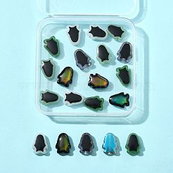 20個5色ガラスビーズ  温度感知色変化ビーズ  チューリップ  ミックスカラー  15x11.5x5.5mm  穴：1.3mm  4個/カラー&nbsp;GLAA-FS0002-52