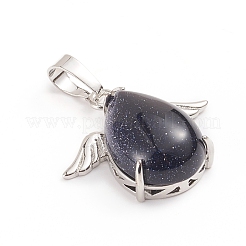 Synthetic Blue Goldstone Pendants&nbsp;G-I275-02O