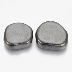 磁気無し合成ヘマタイトビーズ  穴なし/ドリルなし  ナゲット  37~47x37~42x13mm  約10個/1000g&nbsp;G-T094-15