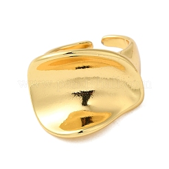 Nuggets Brass Open Cuff Rings for Women&nbsp;RJEW-A048-26G