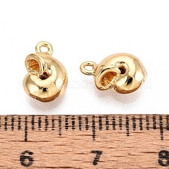真鍮製チャーム  カドミウムフリー＆ニッケルフリー＆鉛フリー  18KGP本金メッキ  カタツムリ  10x7x4mm  穴：1mm&nbsp;KK-S348-037