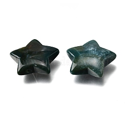 天然苔瑪瑙のペンダント  スターのチャーム  30~31x31~32x9mm  穴：1.8mm&nbsp;G-NH0049-01