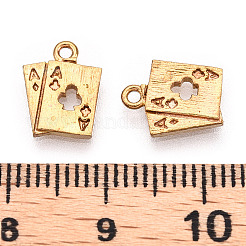 真鍮製チャーム  ニッケルフリー  カードを再生  メッキなし  11x8.5x1.5mm  穴：1mm&nbsp;KK-Q735-193C-NF