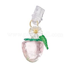 Strawberry Transparent Acrylic Mobile Dustproof Plugs&nbsp;HJEW-JM04314-02