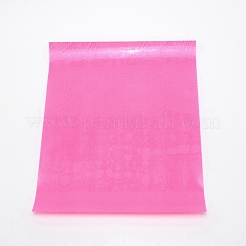 Pu伝熱フィルム  衣類用アクセサリー  花模様の長方形  ショッキングピンク  305x250x0.3mm&nbsp;DIY-WH0260-23