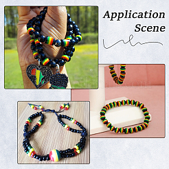 200Pcs Opaque Resin Stripe Beads&nbsp;RESI-SP0001-54A
