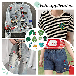25Pcs 10 Styles Polyester Clothing Patches&nbsp;PATC-PH0001-35