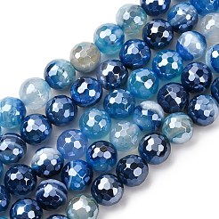 Natural Banded Agate Beads Strands&nbsp;G-B191-A02-8mm