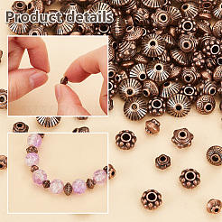 300Pcs 6 Styles Tibetan Style Alloy Spacer Beads&nbsp;TIBEB-PH0005-04