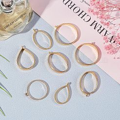 30Pcs 6 Styles Alloy Open Back Bezel Pendants&nbsp;FIND-OC0001-13