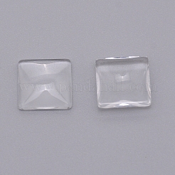 ガラスカボション  正方形  透明  14x14x5mm&nbsp;GLAA-TAC0007-04