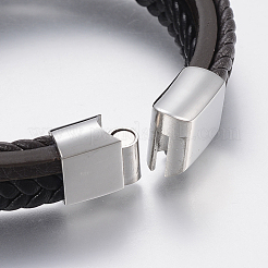 Leather Cord Multi-strand Bracelets&nbsp;BJEW-F325-14P