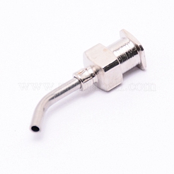 ステンレス鋼の鈍い先端の分配針  ステンレス鋼色  22.5~25x6~6.5x5.5mm  穴：4mm  ヘッド：2.1mm&nbsp;TOOL-WH0121-60B