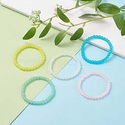 6.5MM Imitation Jade Glass Round Beaded Stretch Bracelet for Women&nbsp;BJEW-JB07658
