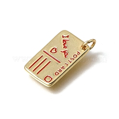 Brass Enamel Pendants&nbsp;KK-C262-25G