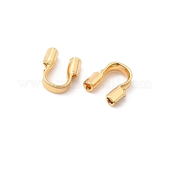 真鍮製U字カンU字金具  ニッケルフリー  18KGP本金メッキ  4.5x4x1.5mm  穴：0.5mm&nbsp;KK-F916-07A-G