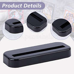 アクリルカードレンガディスプレイスタンド  トレーディングカードホルダー  長方形  ブラック  103x38x13mm&nbsp;AJEW-WH0817-101
