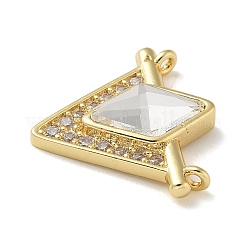 Brass Micro Pave Clear Cubic Zirconia Pendants&nbsp;KK-U046-09G