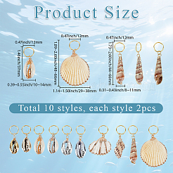 20Pcs 10 Styles Pearl Dreadlocks Beads&nbsp;OHAR-SC0001-20