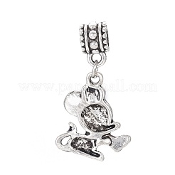 Tibetan Style Alloy European Dangle Charms&nbsp;MPDL-G017-01AS