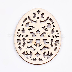 Undyed Natural Wooden Big Pendants&nbsp;WOOD-S058-006